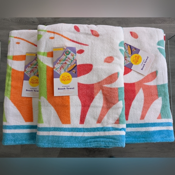 Target Bath 3 Target Sun Squad Beach Towels 0 Cotton 32 X 62 Poshmark